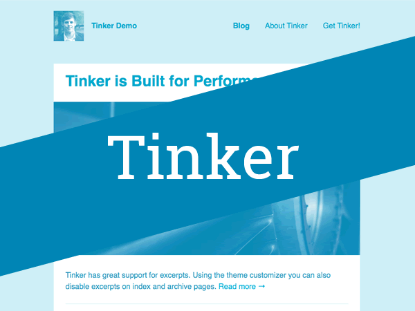Screenshot of the Tinker WordPress theme